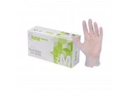 Imagen del producto Luna guantes de vinilo sin polvo talla M 100u