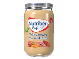 Imagen del producto Nutribén Potito pollo, ternera con menestra de verduras 235gr