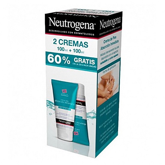 Neutrogena crema para pies de absorción rápida 100ml+100ml